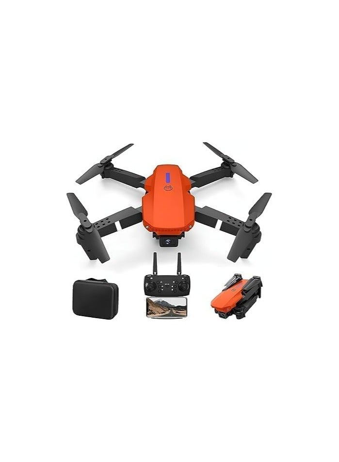 طائرة سكاي شاين المستكشفة الجوية القابلة للطي مع كاميرا مزدوجة عالية الدقة وتحكم ذكي في الطيران - مناسبة للمبتدئين، عمر بطارية طويل، قلاب ثلاثي الأبعاد، مصابيح LED، تحكم بالإيماءات وحقيبة حمل - Image 2