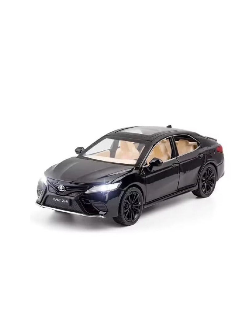 1:24 Scale Toyota Camry Model Car Toy, Zinc Alloy Pull Back Toy Car with Sound and Light for Kids and Adults (Black) - Image 3