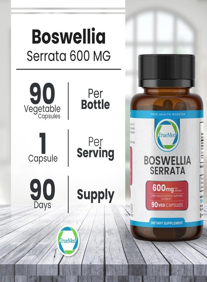 TRUEMED Boswellia Serrata 600mg 65 Boswellic Acid Extract Supports Joint Comfort, Flexibility & Mobility Natural Herbal Wellness Supplement Vegan, Non-GMO, Gluten-Free 90 Veg Capsules. - Image 2