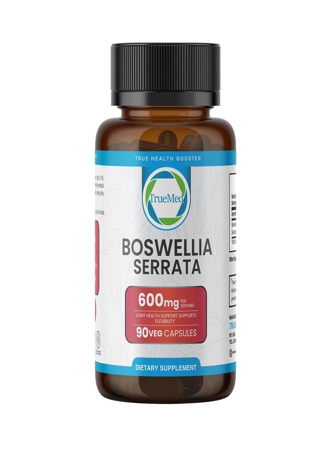 TRUEMED Boswellia Serrata 600mg 65 Boswellic Acid Extract Supports Joint Comfort, Flexibility & Mobility Natural Herbal Wellness Supplement Vegan, Non-GMO, Gluten-Free 90 Veg Capsules. - Image 1
