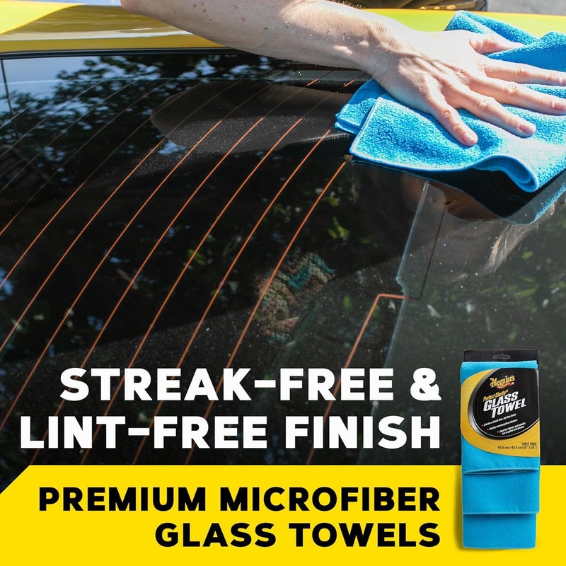 Meguiar's Meguiar's X190300 Perfect Clarity Glass Towels, Streak Free and Lint Free Finish - 3 Pack - Image 3