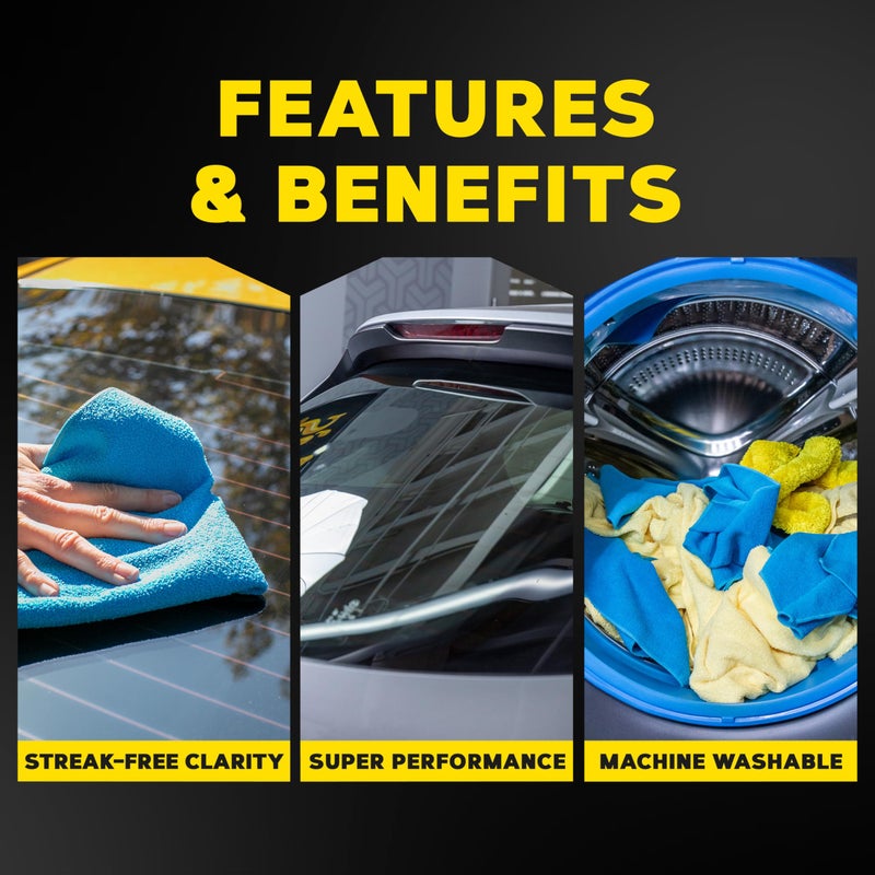Meguiar's Meguiar's X190300 Perfect Clarity Glass Towels, Streak Free and Lint Free Finish - 3 Pack - Image 4