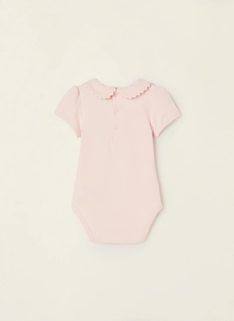 زيبي Zippy Short Sleeve Cotton Bodysuit  For Newborn Baby Girls