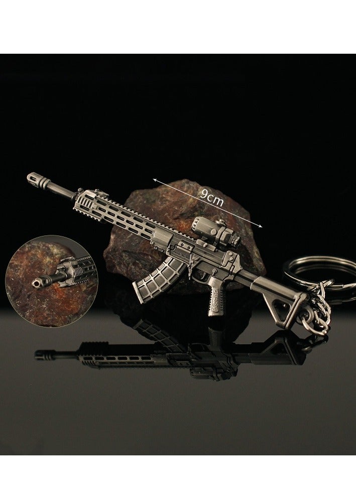 3 قطع من سلسلة المفاتيح المعدنية الصغيرة PUBG ذات الطراز القديم - Image 2