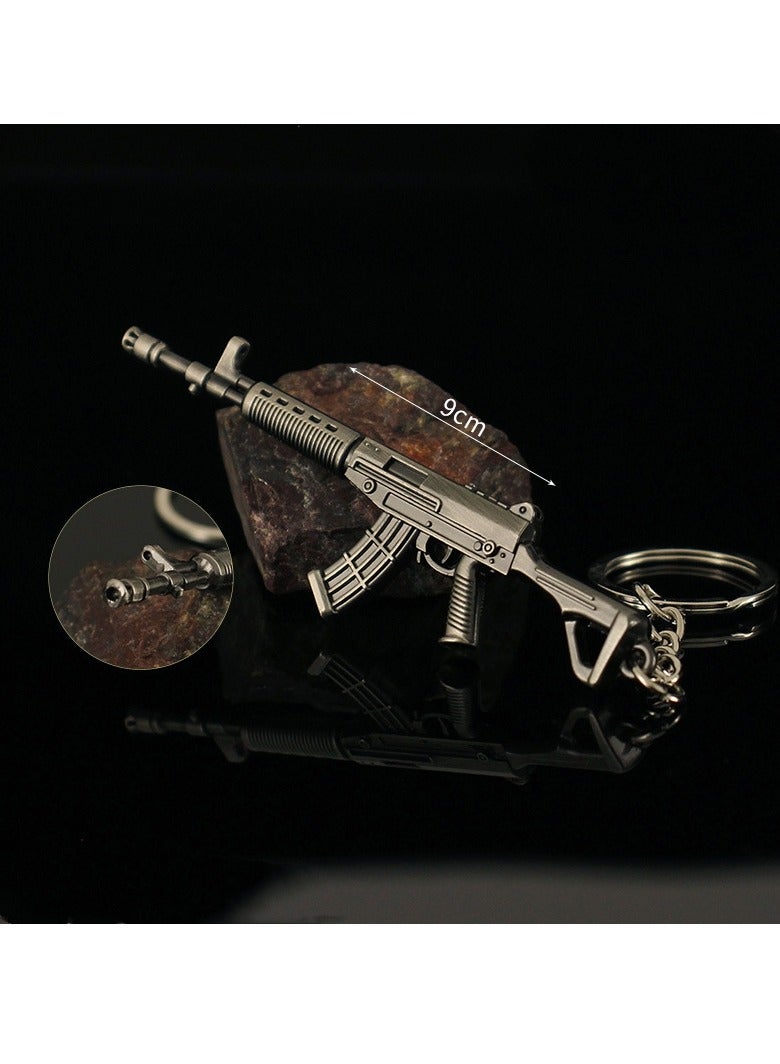 3 قطع من سلسلة المفاتيح المعدنية الصغيرة PUBG ذات الطراز القديم - Image 3