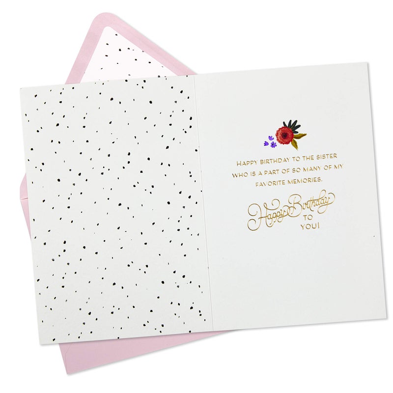 Hallmark بطاقة عيد ميلاد مميزة من هولمارك للأخت (كيك أنيق) - Image 2