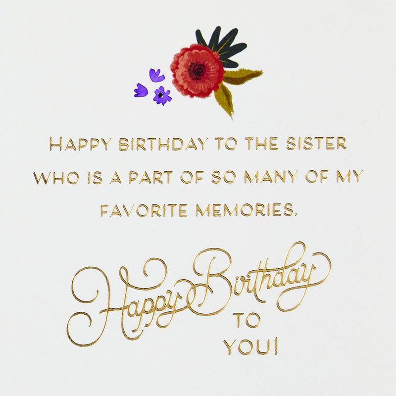 Hallmark بطاقة عيد ميلاد مميزة من هولمارك للأخت (كيك أنيق) - Image 3