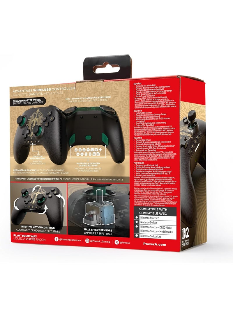باور أيه PowerA Advantage Wireless Controller - Zelda: Decayed Master Sword ( Nintendo Switch 2) | 81318 - Image 2