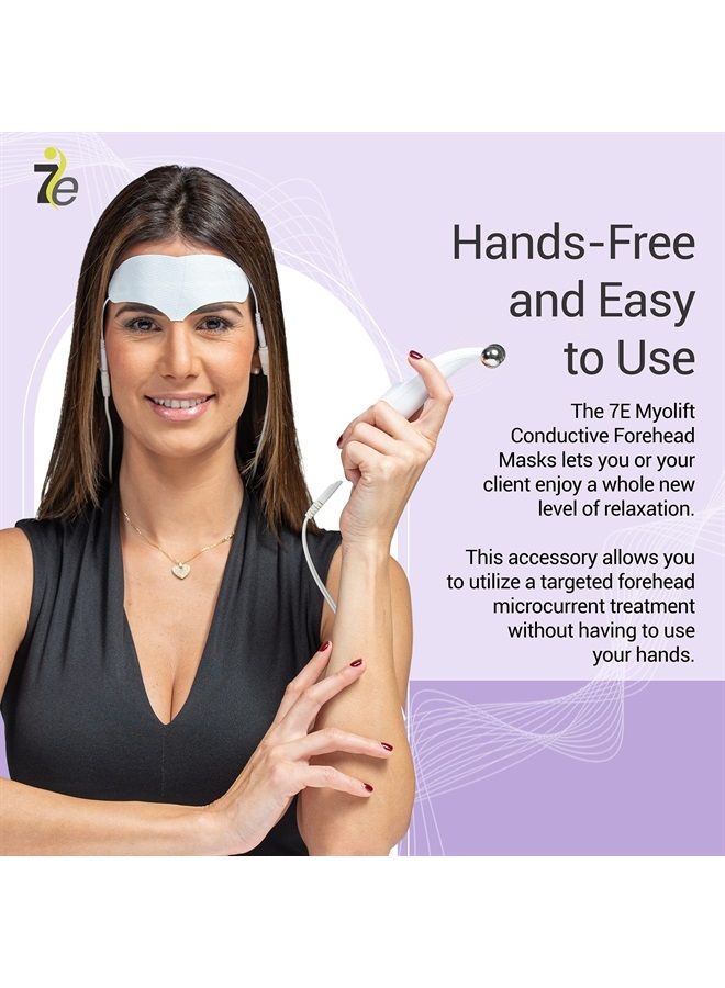 myolift 7E Wellness Conductive Forehead Facial Mask for Myolift Microcurrent Machine - Skin Care Tools for Microcurrent Facial Device - Instant Face Lift, Anti Aging, and Skin Tightening - Up to 10-12 Uses - Image 2