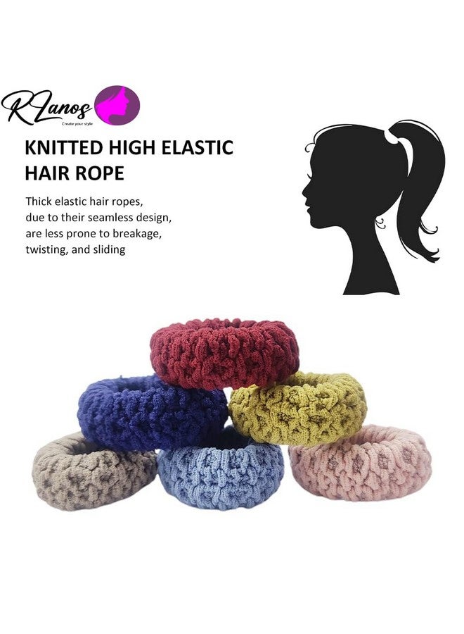 Rlanos Stylish Hair Accessories Set, Hair Bands, Ties, Ponytail Holders for Women, Rubber Band Combo, Ponytail Holder, Hair Ties Girls, Thick Hair Band For Women (Pack Of 12) Muticolor - Image 4