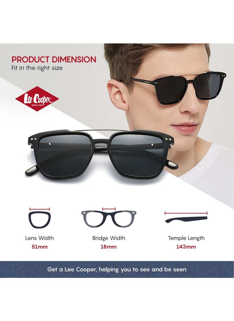 Lee Cooper - Polarized Sunglasses for Men and Women - Double Bridge Fashion Shades - Image 1