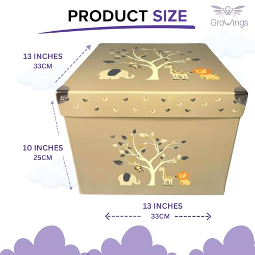 GroWings Baby Keepsake Box - Large Memory Storage for Newborns, Suitable for Boys and Girls, Strong, Durable, and Collapsible Gifts - Image 2