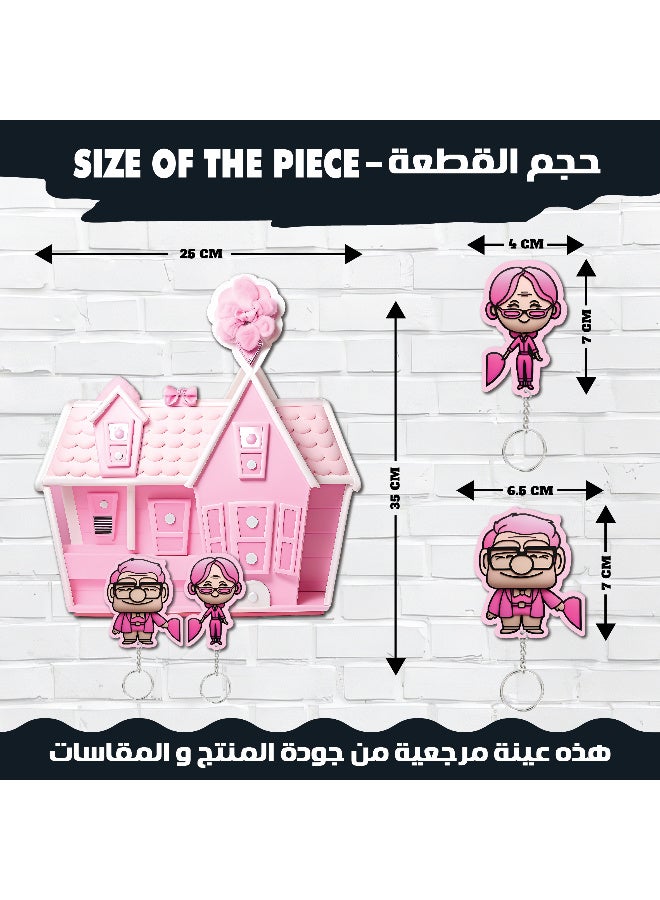 علاقة مفاتيح ميدلية مقاس 25x35 سم, مطبوع بجودة عالية, مع سمك 6ملي لمتانة قوية, ملونة, تصميم انيق لاضافة لمسة جمالية للحائط, علاقة مفاتيح, خطاف للمفاتيح, ديكور للحائط  - Image 3