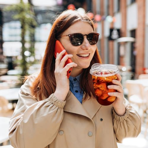 Alaeseje 100 Pack Clear Plastic Cups with Strawless Sip Lids,16 oz Iced Coffee Cups with Lids,Disposable PET Crystal Cups,Round Bottom To Go Cup for Iced Coffee Juice Smoothie Cold Beverage - Image 5