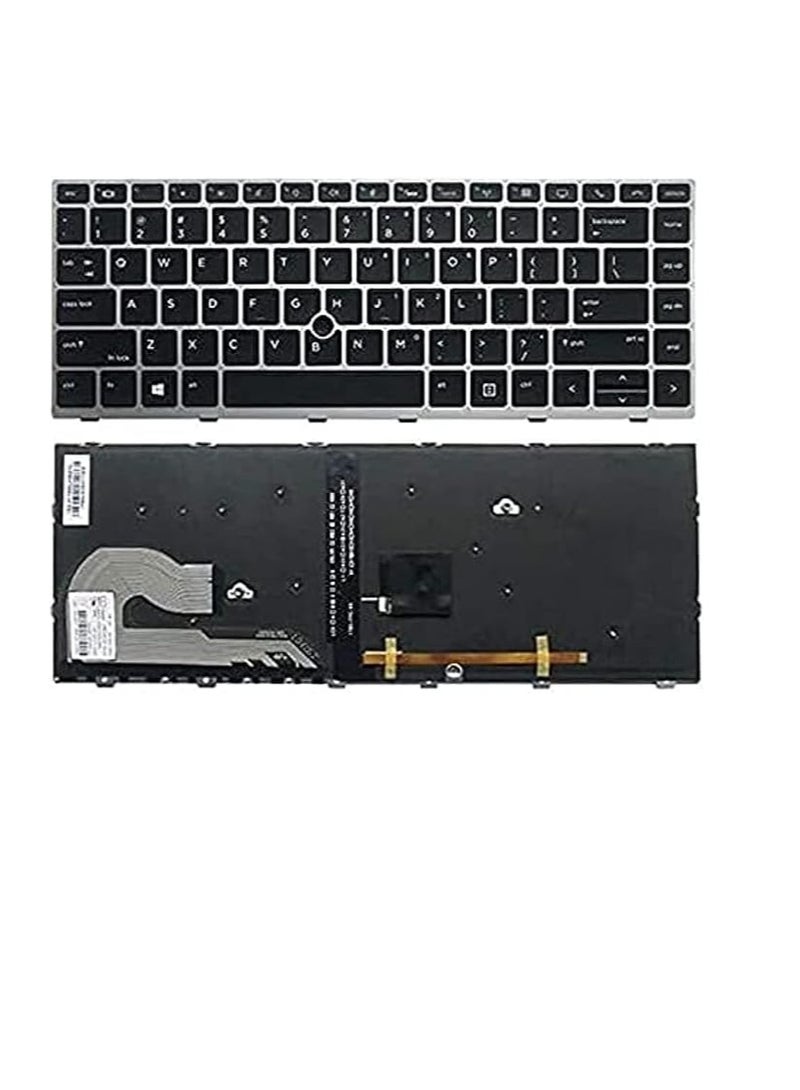 New Replacement Keyboard for HP EliteBook 840 G5 840 G6 EliteBook 745 G5 745 G6 Series Laptop with Backlit US Layout P/N L11307-001 L14378-001 - Image 1