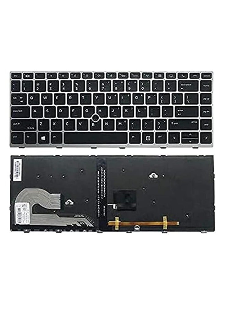 New Replacement Keyboard for HP EliteBook 840 G5 840 G6 EliteBook 745 G5 745 G6 Series Laptop with Backlit US Layout P/N L11307-001 L14378-001 - Image 2