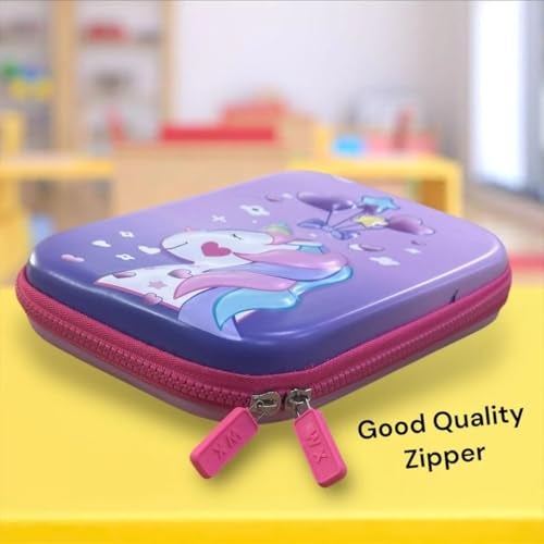 Pancikaa Designer Cute Premium Stylish Multipurpose Unicorn Pencil Box Pencil Case Large Capacity Hardtop EVA Pouch Organizer - Image 5