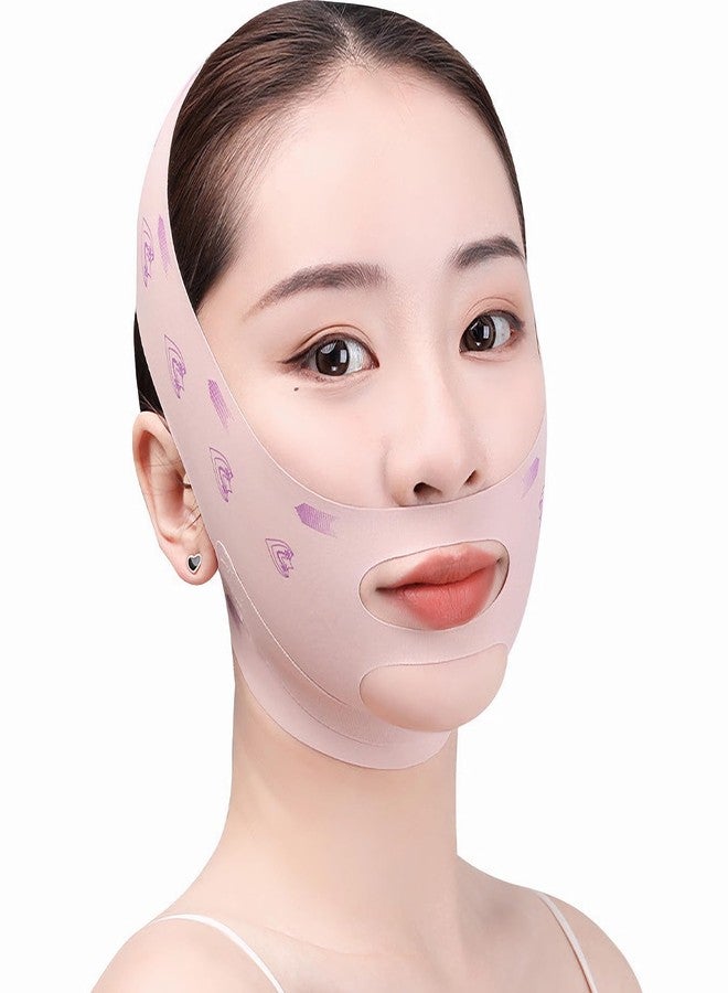 Ceoyiler Reusable Chin Strap for Women Breathable and Comfortable Adjustable V Line Lifting Mask - Image 1
