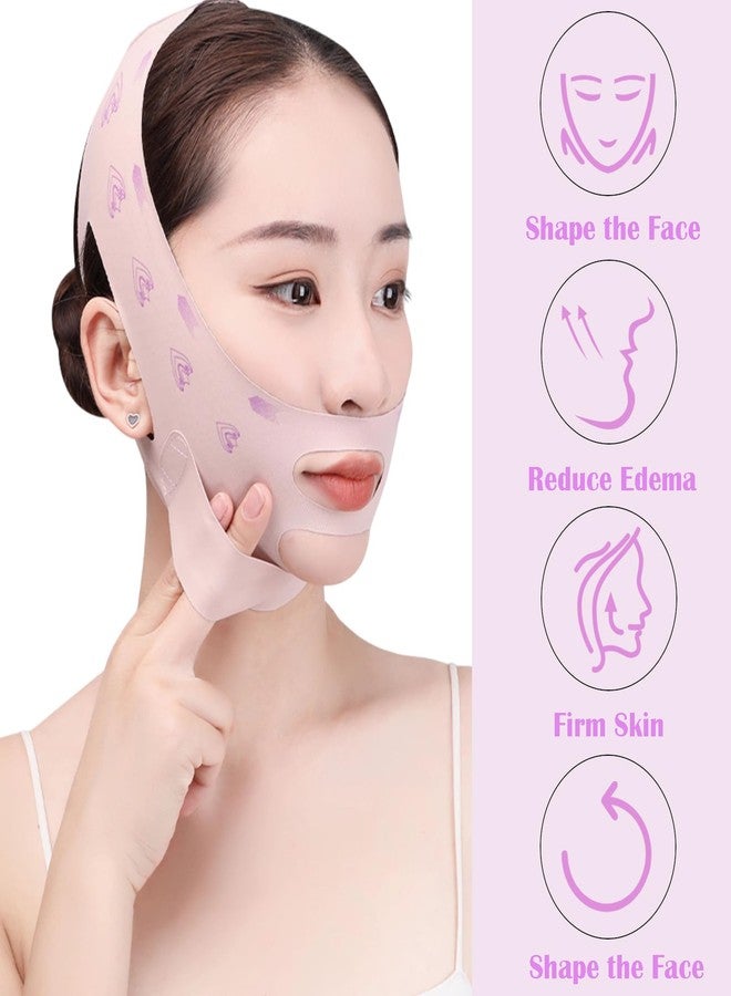 Ceoyiler Reusable Chin Strap for Women Breathable and Comfortable Adjustable V Line Lifting Mask - Image 2