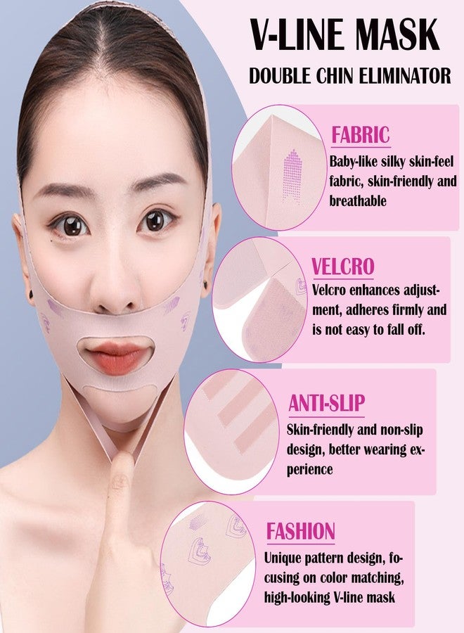 Ceoyiler Reusable Chin Strap for Women Breathable and Comfortable Adjustable V Line Lifting Mask - Image 5