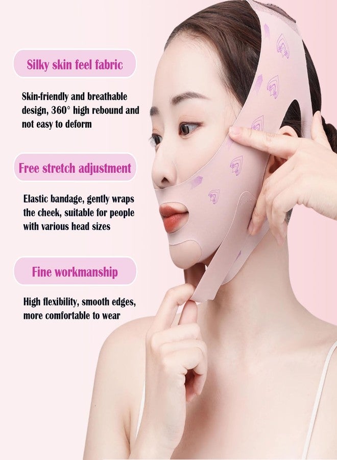 Ceoyiler Reusable Chin Strap for Women Breathable and Comfortable Adjustable V Line Lifting Mask - Image 3