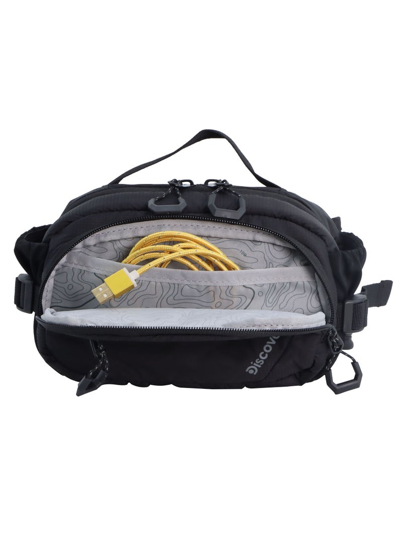 Discovery Body Spirit Nylon Ripstop Waist Bag Black for Men and Women, Durable Lightweight Waterproof Hip Pack Bag/Crossbody/Sling/Belt Bag  Outdoor Hiking Trekking Running Camping - pzsku/Z137D7076E740D5E49B31Z/45/_/1740636186/9ed6dc1c-0978-4228-89b8-3e9421466617