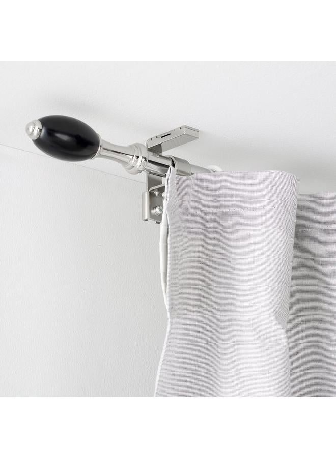 erorex Curtain rod set, silver-colour, 120-210 cm 19 mm - Image 4