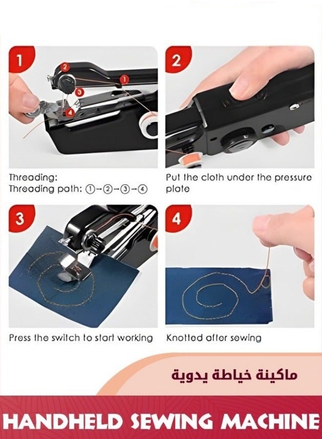 ميكسد محمول باليد آلة الخياطة ، الخياطة سريعة للأسرة ، والسفر ديي البنود - Image 4