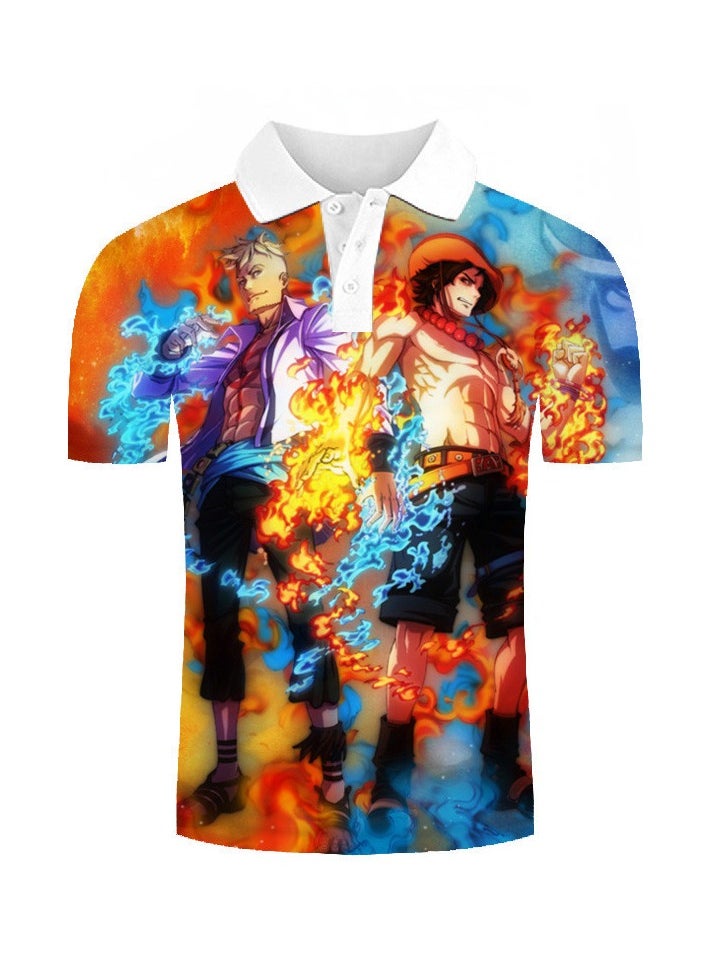 KUYING New One Piece Printed Casual Polo Shirt  - Image 1