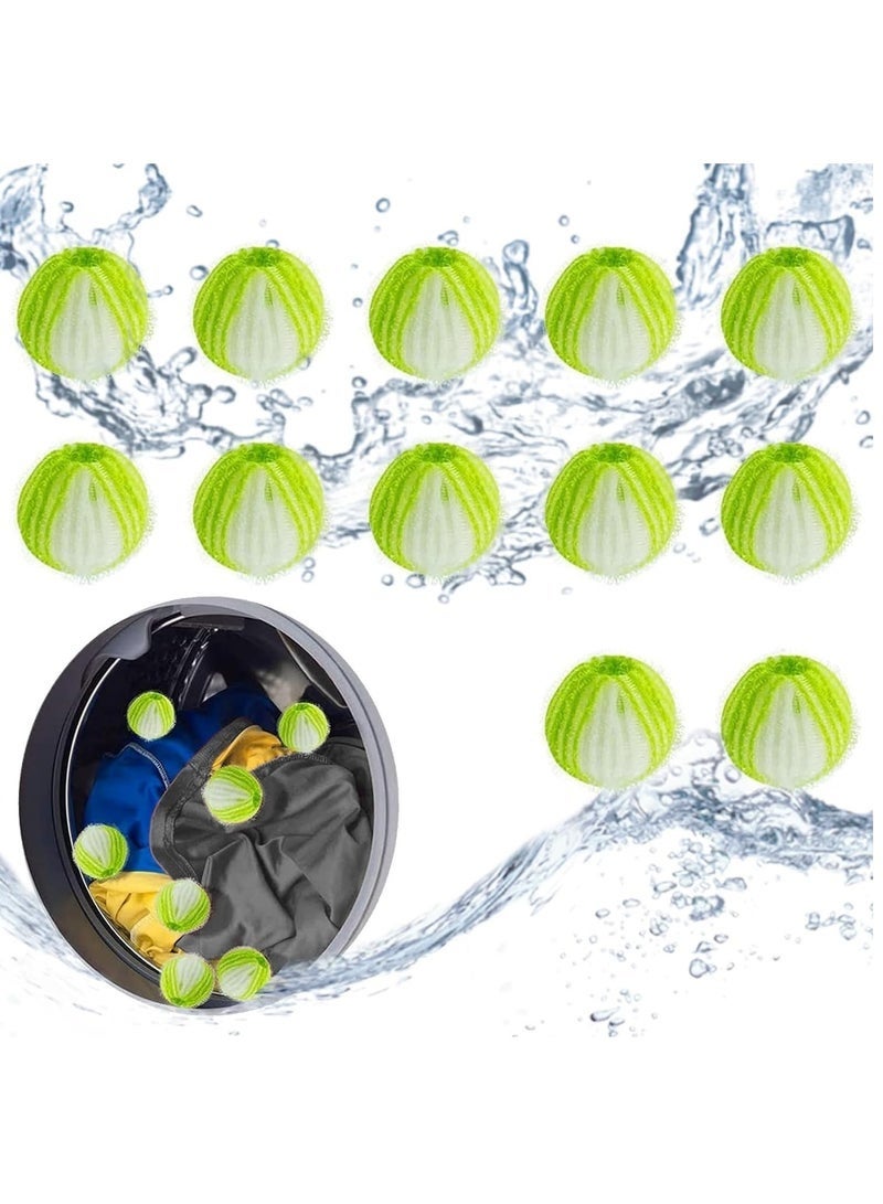 Pack of 12 Pet Hair Remover Washing Machine Lint Balls for Washing Machine Reusable Hair Catcher Washing Machine for Removing Pet Hair Lint Green - Image 1