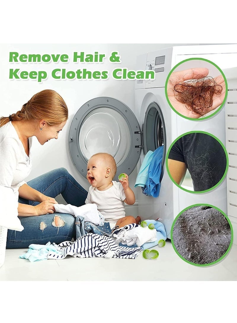 Pack of 12 Pet Hair Remover Washing Machine Lint Balls for Washing Machine Reusable Hair Catcher Washing Machine for Removing Pet Hair Lint Green - Image 4