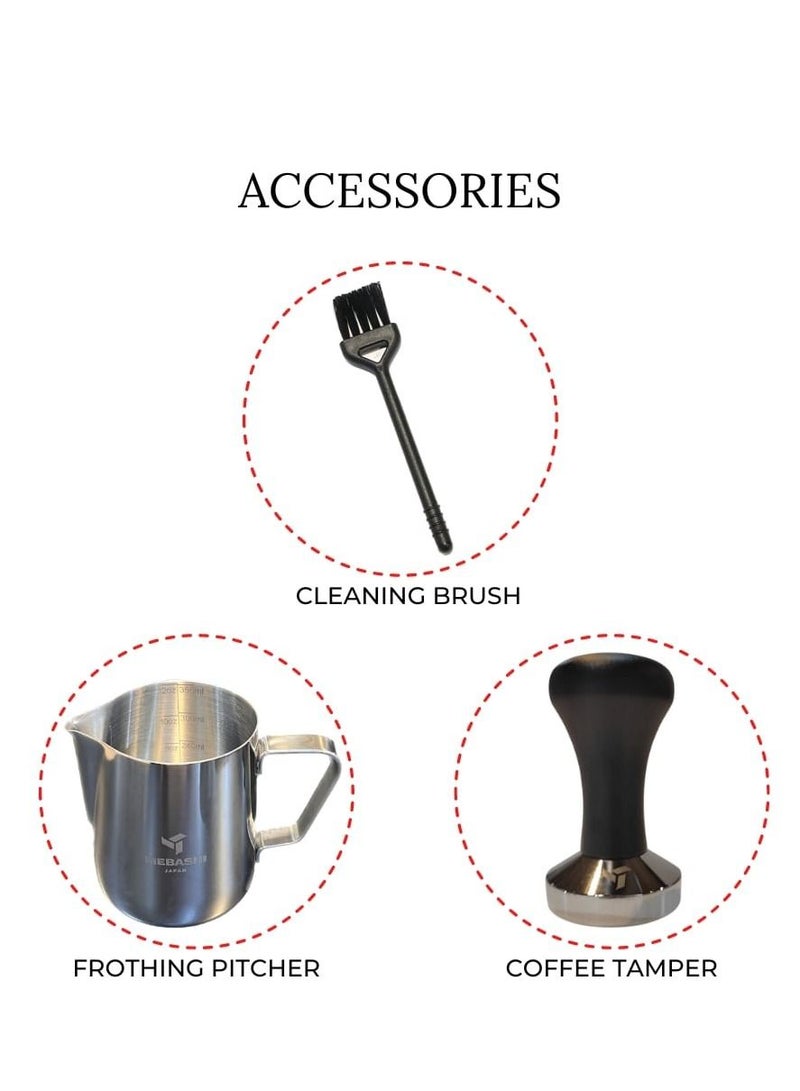 Mebashi Espresso Coffee Maker, Stylish Metalic Blue, 1.8L/ 19Bar Pressure(ME-ECM2034MB) - Image 2