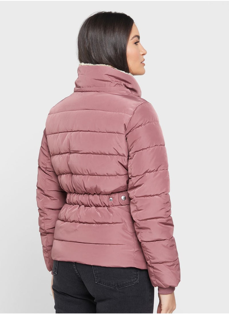 Zip Through Quilted Jacket