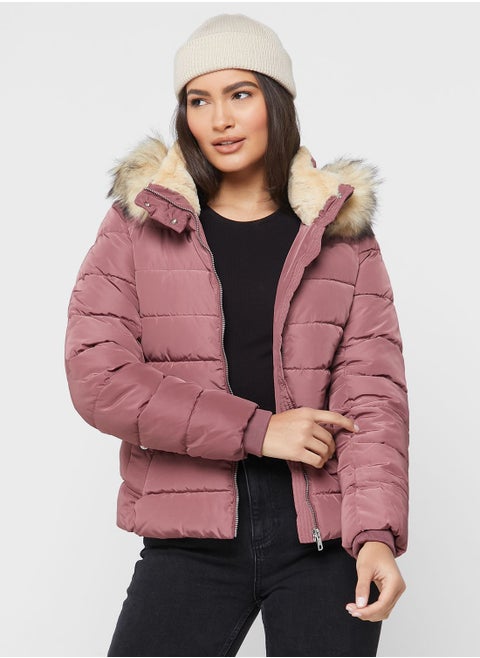 Zip Through Quilted Jacket