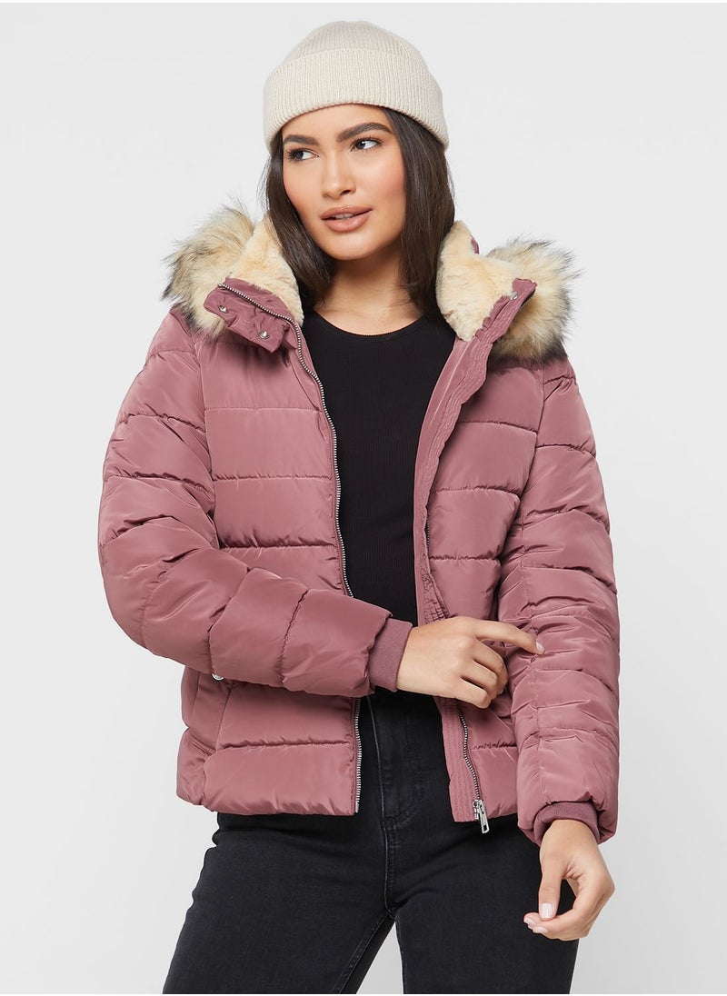 Zip Through Quilted Jacket