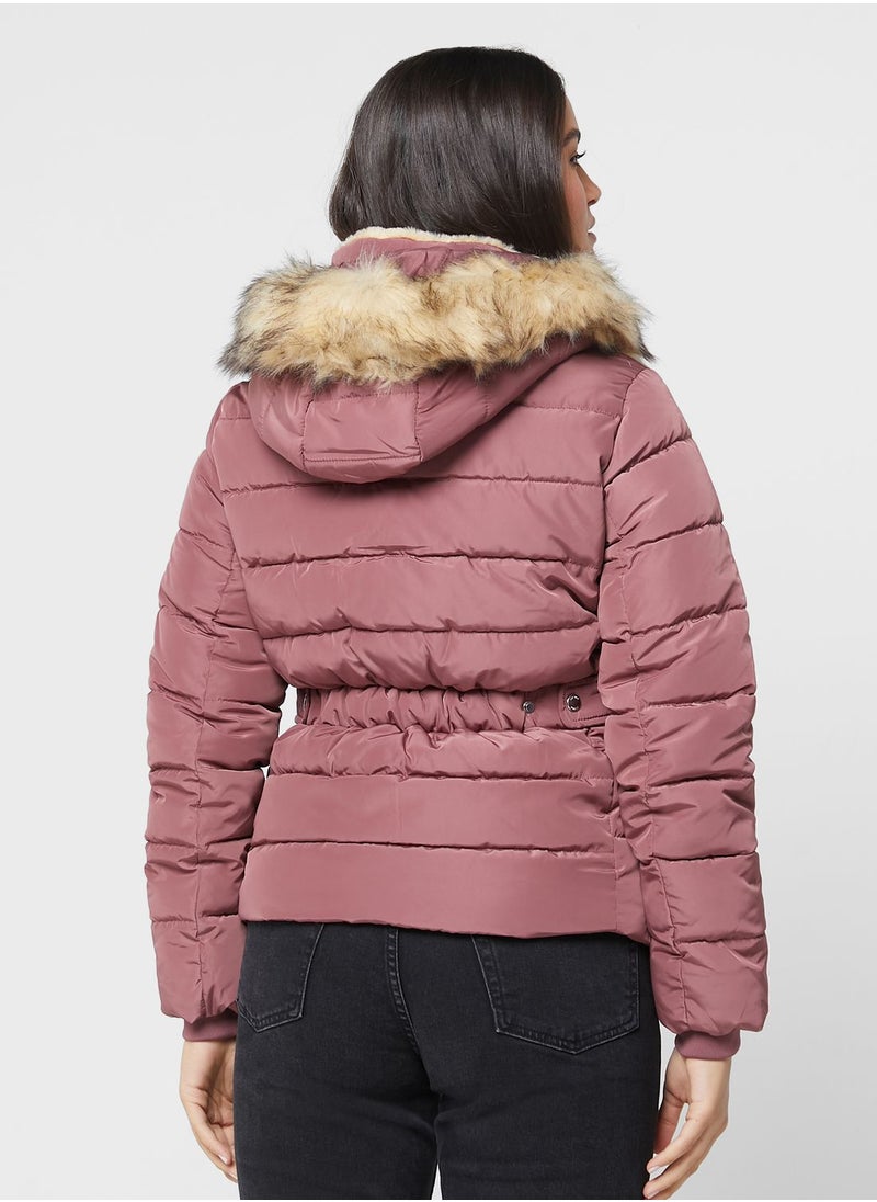 Zip Through Quilted Jacket