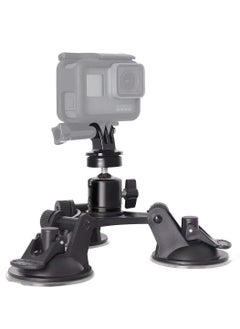 Generic Triple DSLR Camera Mount Suction Cup Holder for GoPro Hero 9/8/7/6/5/4/3 DJI Osmo Sjcam Yi Action  - Image 1
