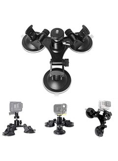 Generic Triple DSLR Camera Mount Suction Cup Holder for GoPro Hero 9/8/7/6/5/4/3 DJI Osmo Sjcam Yi Action  - Image 2