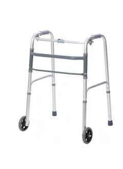 Cool Baby COOLBABY Lightweight Folding Walker with Single Release 5 Inch Wheels Adjustable Height No Assembly Needed Support up to 136 KG  - Image 1