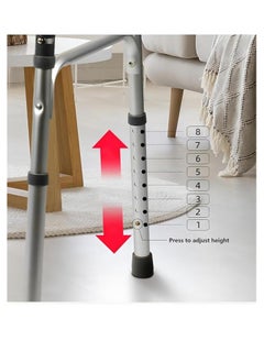 Cool Baby COOLBABY Lightweight Folding Walker with Single Release 5 Inch Wheels Adjustable Height No Assembly Needed Support up to 136 KG  - Image 5