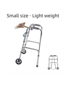 Cool Baby COOLBABY Lightweight Folding Walker with Single Release 5 Inch Wheels Adjustable Height No Assembly Needed Support up to 136 KG  - Image 4