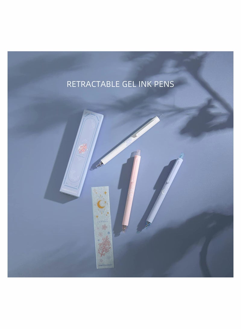 Sakura 3 Pack 05mm Retractable Gel Pens Black and Pink Ink for Fine Writing - Image 4