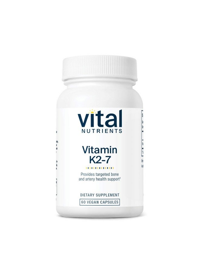 Vital Nutrients فيتامين K2-7 من فيتال نيوترينتس | يعزز صحة القلب والأوعية الدموية والعظام* | فيتامين K2 + MK7 | مكمل فيتامين K نباتي | خالي من الجلوتين والألبان وفول الصويا | غير معدل وراثيًا | 60 كبسولة - Image 1
