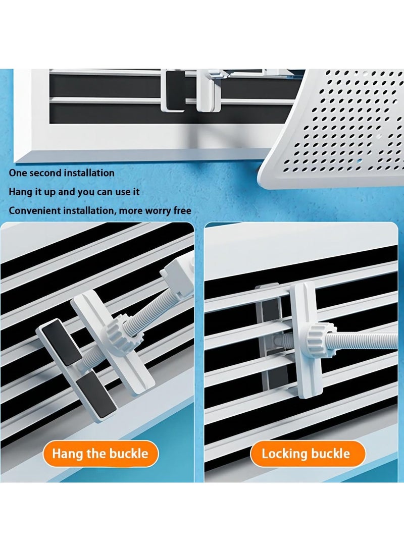 4 Pcs Freestanding Air Vent Deflector, Adjustable Wind Direction, Ceiling Register Vent Deflector, Air Conditioner and AC Air Deflector, Suitable for Central Air Conditioning - Image 4