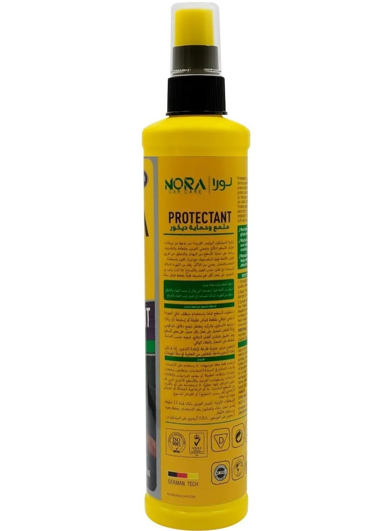 Nora Dashboard and Tire Shine – Ideal for Vinyl, Rubber & Plastic Interior Surfaces – Protects Against Drying, Cracking & UV Rays – Glossy Formula – 295ml  - Image 2