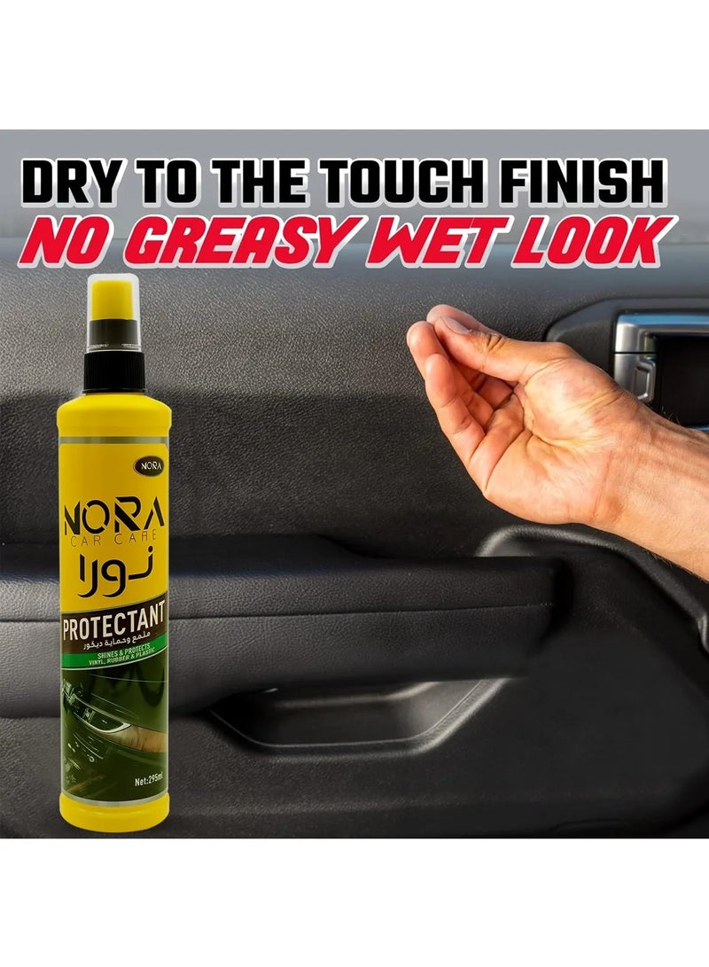 Nora Dashboard and Tire Shine – Ideal for Vinyl, Rubber & Plastic Interior Surfaces – Protects Against Drying, Cracking & UV Rays – Glossy Formula – 295ml  - Image 5
