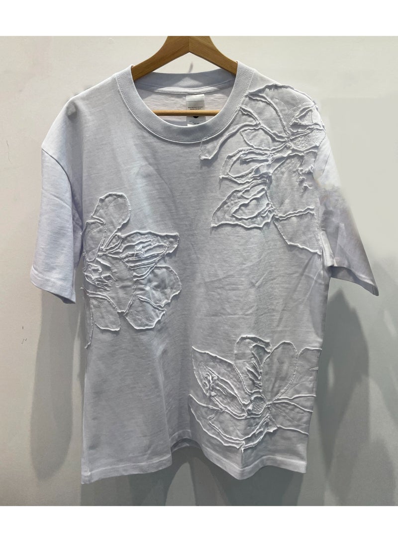 Hub For Less Heavyweight Men’s T-Shirt with Wide Collar & Embroidered Patch – Premium Fabric & Bold Design - Image 1