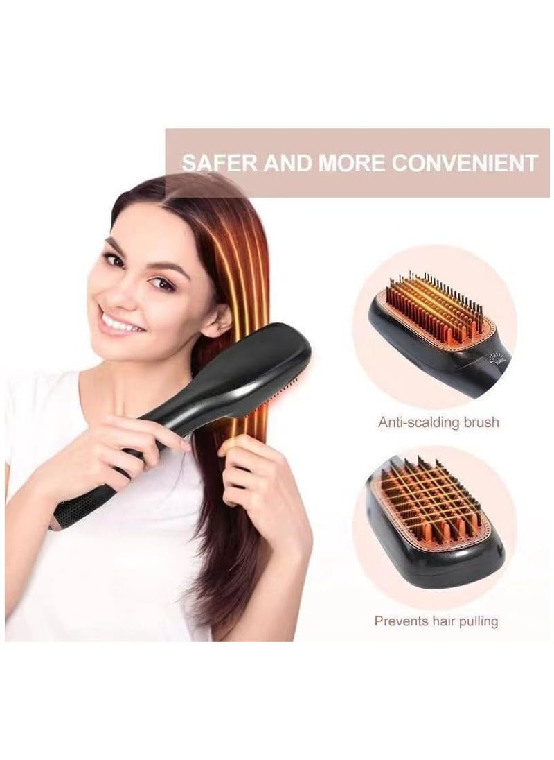 One Step - 3-in-1 Hair Dryer Brush & Straightener Brush – 1200W Professional Ceramic Tourmaline Ionic Hot Air Brush, One Step Hair Dryer and Styler with 3 Heat/2 Speed Settings, Suitable for All Hair Types - Image 1