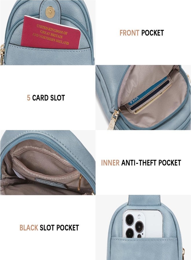 BOSTANTEN Small Sling Bag Crossbody Bags for Women Trendy Crossbody Purse Leather Chest Bag - Image 4