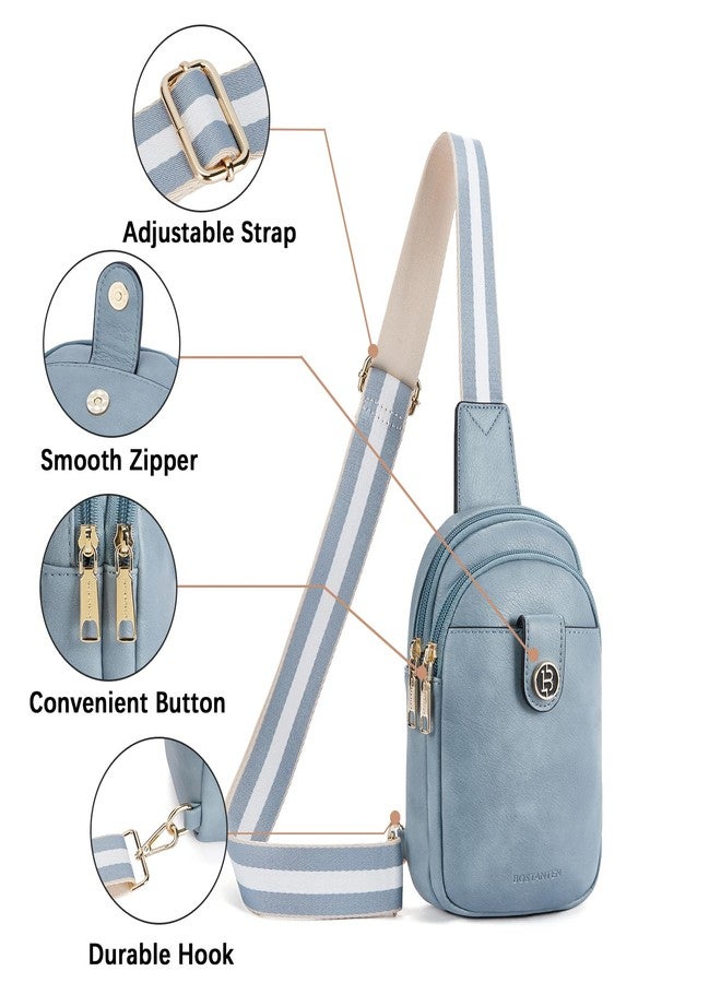 BOSTANTEN Small Sling Bag Crossbody Bags for Women Trendy Crossbody Purse Leather Chest Bag - Image 5